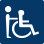 Accessible with assistance icon